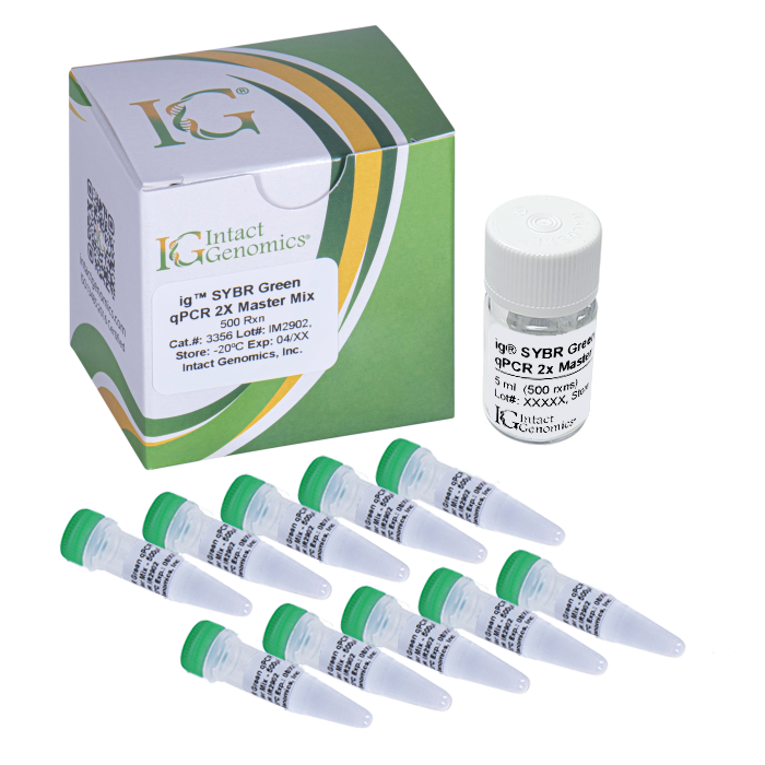 SYBR Green product box of 10 tubes and 5ml bottle