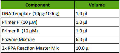 RPA kit protocol chart 1