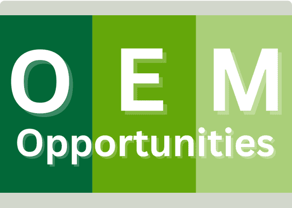 Green-themed OEM Opportunities graphic
