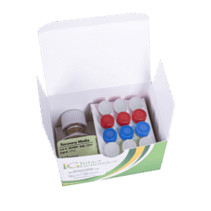 Vials and recovery media in box