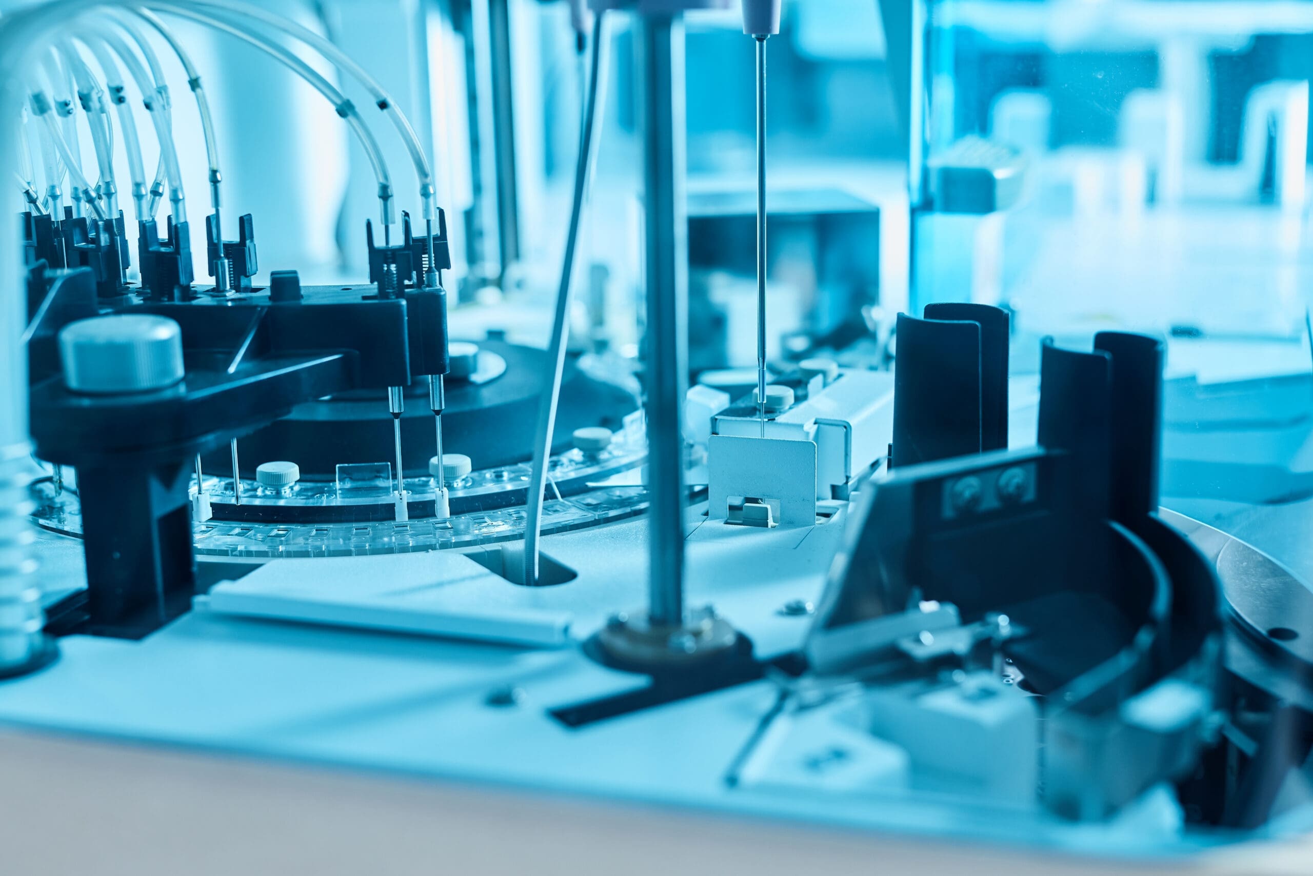 Close-up of scientific laboratory instruments