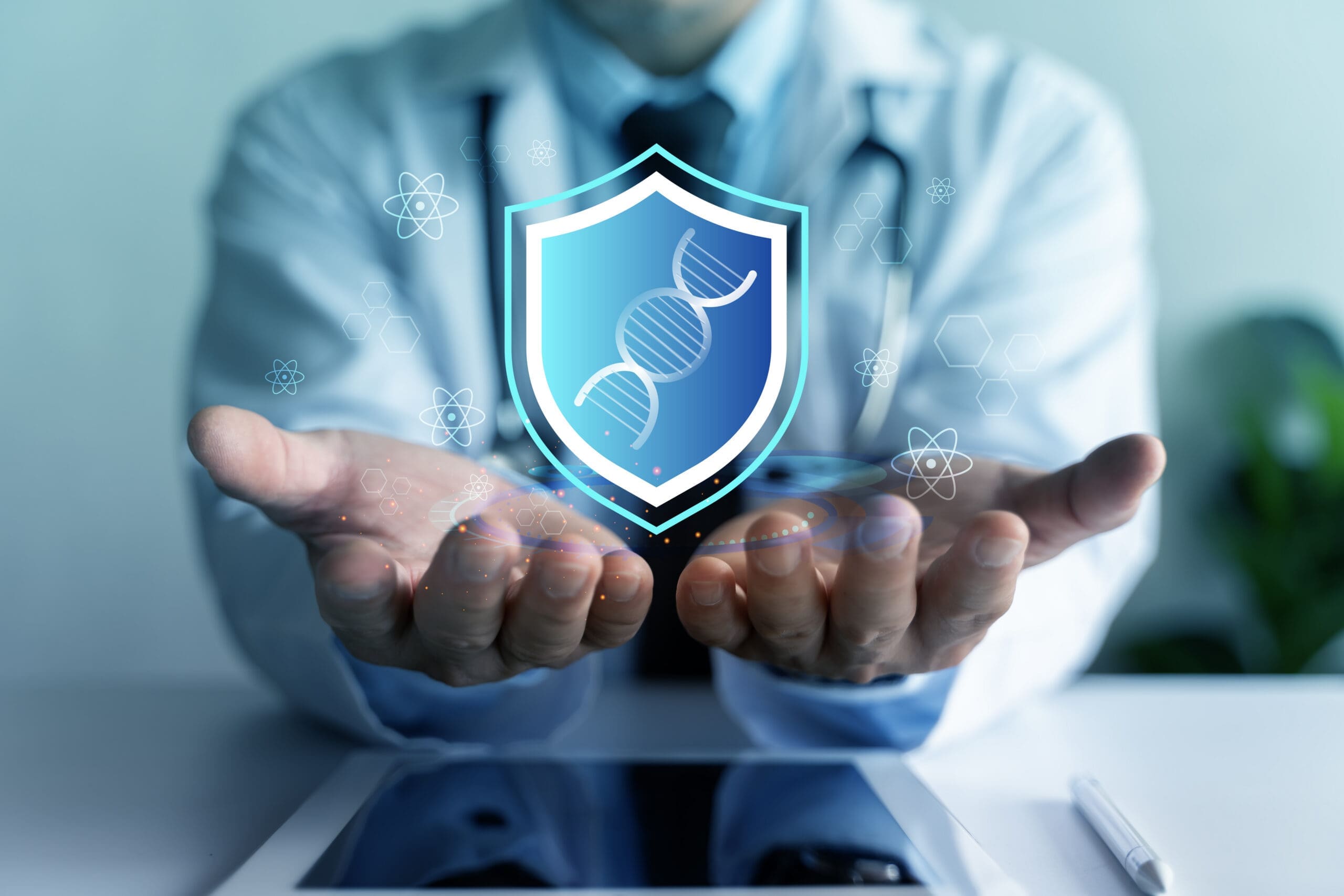 Medical technology and DNA protection concept