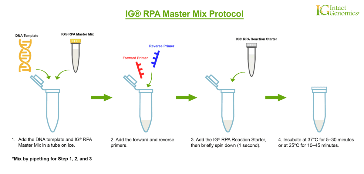 DNA mixing protocol steps illustration