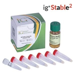 Intact Genomics product packaging and vials