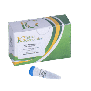 Intact Genomics box and reaction vial.