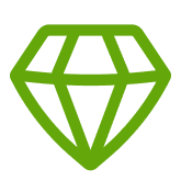 Simple green gem icon design