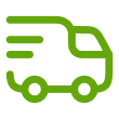 Green delivery truck icon