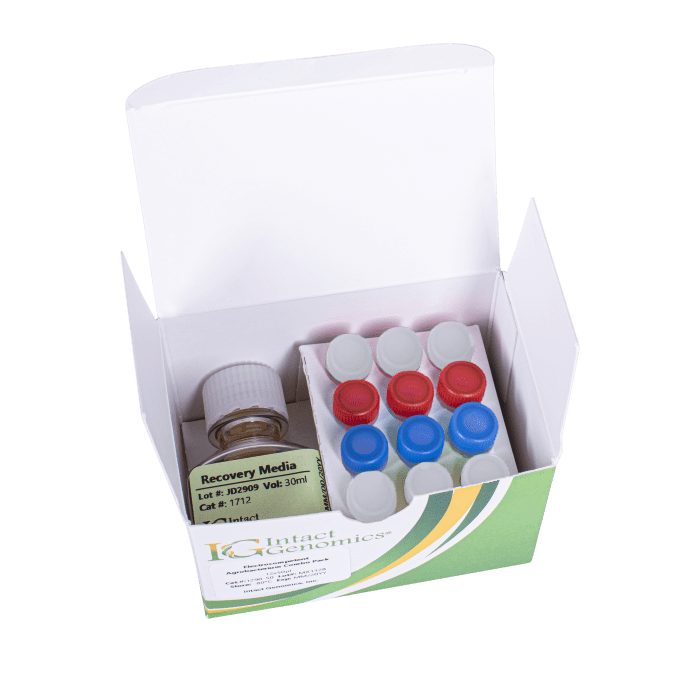 Box with vials and a recovery media.