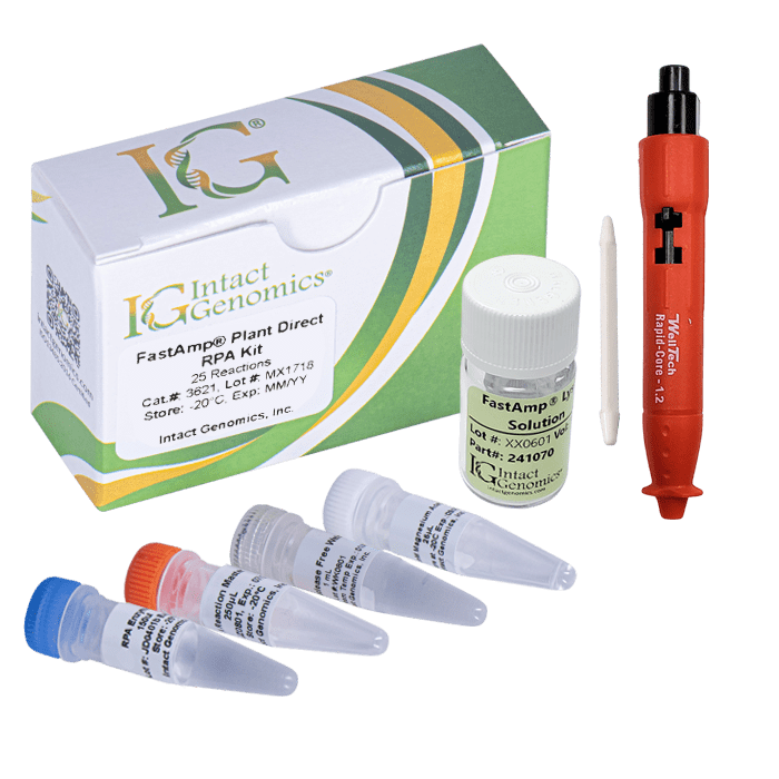 Plant DNA kit with tubes and pipette.