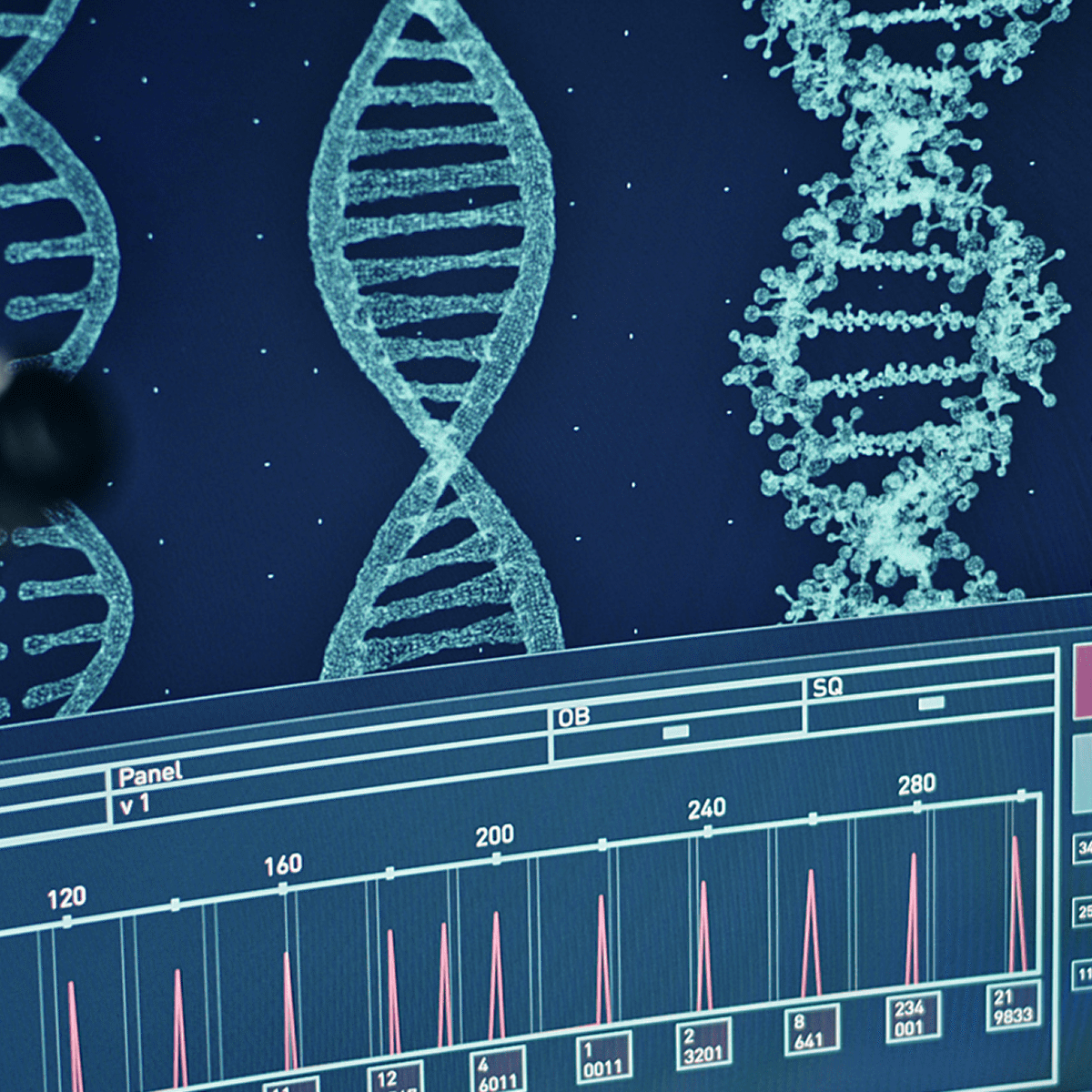 Genetic data analysis display